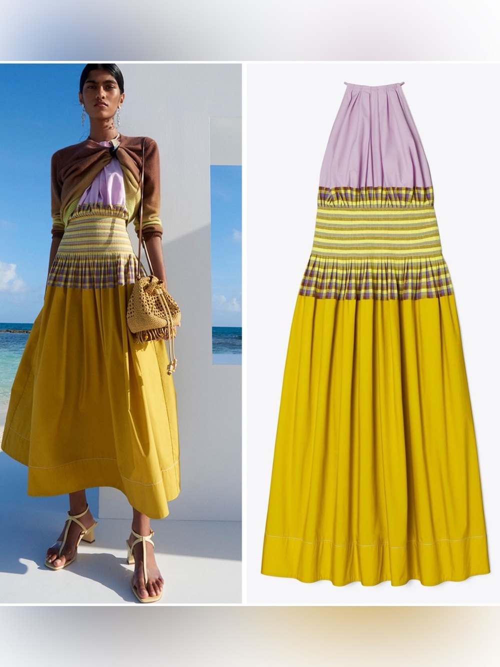 Like new Tory Burch Veronica Plaid Colorblock Dress In Multi $898 2
